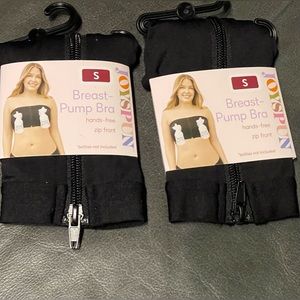 NWT Two Breast Pump Bandeau Bras Sz Small